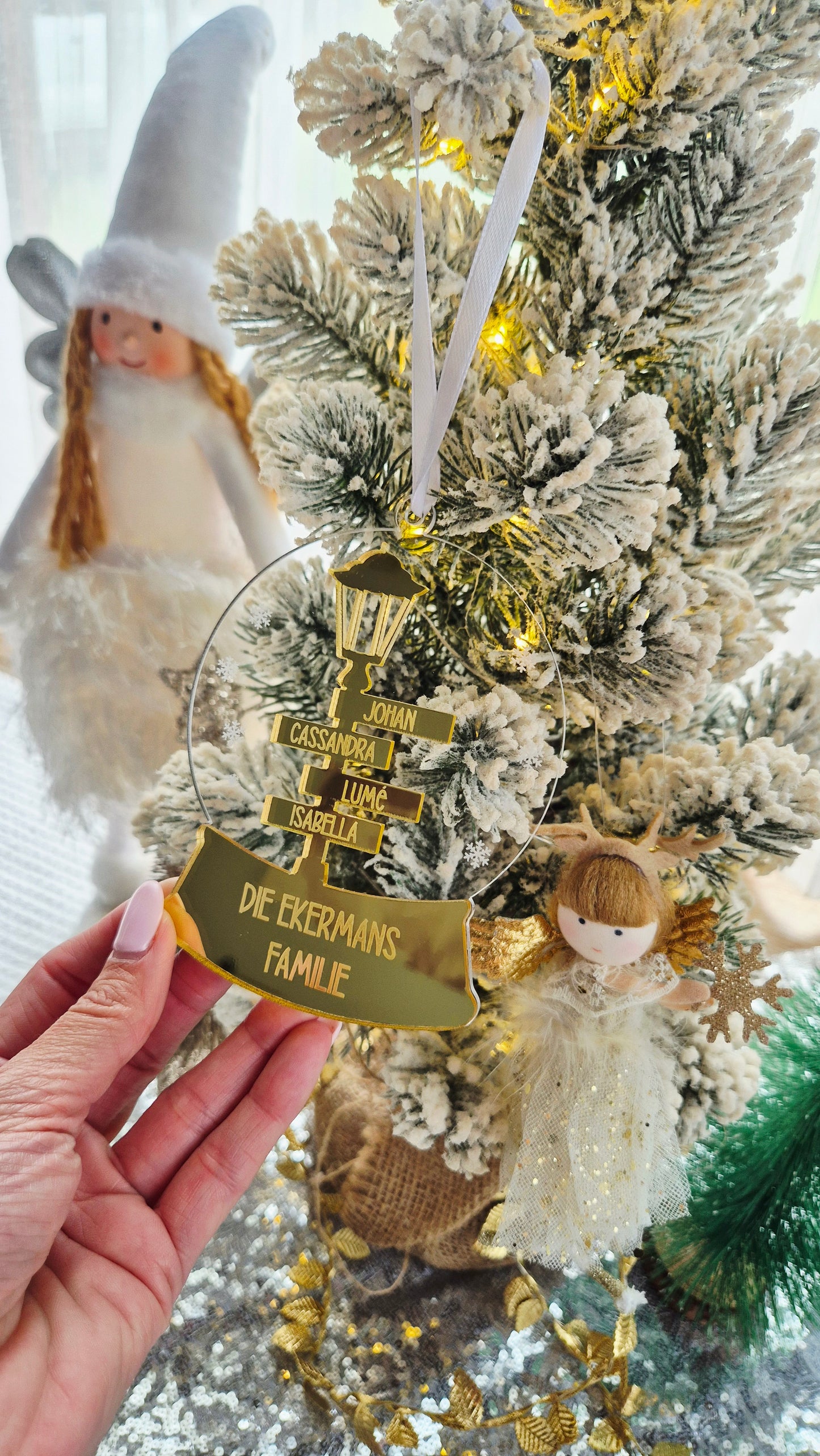 Double acrylic Family snowglobe