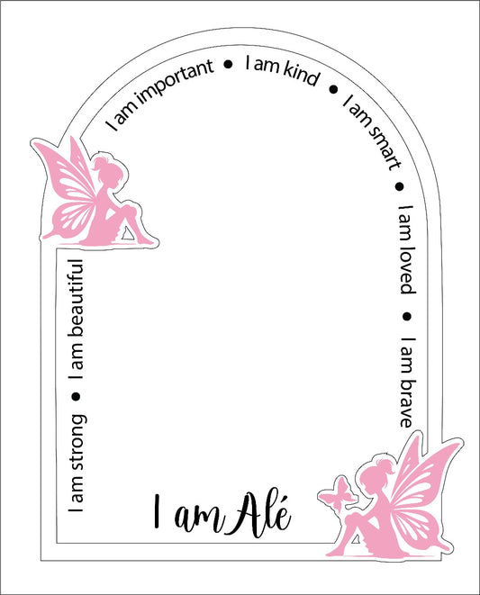 Personalised affirmation mirror-Fairies