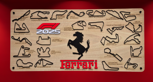2025 Formula 1 Circuit Wall Art – Personalized Team Edition