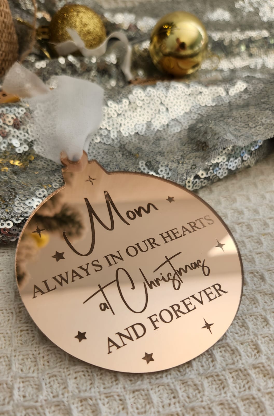 "In Memory" Christmas tree ornament (personalised)