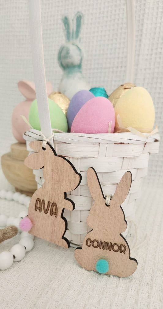 Easter bunny tags with (Fluffy tail)