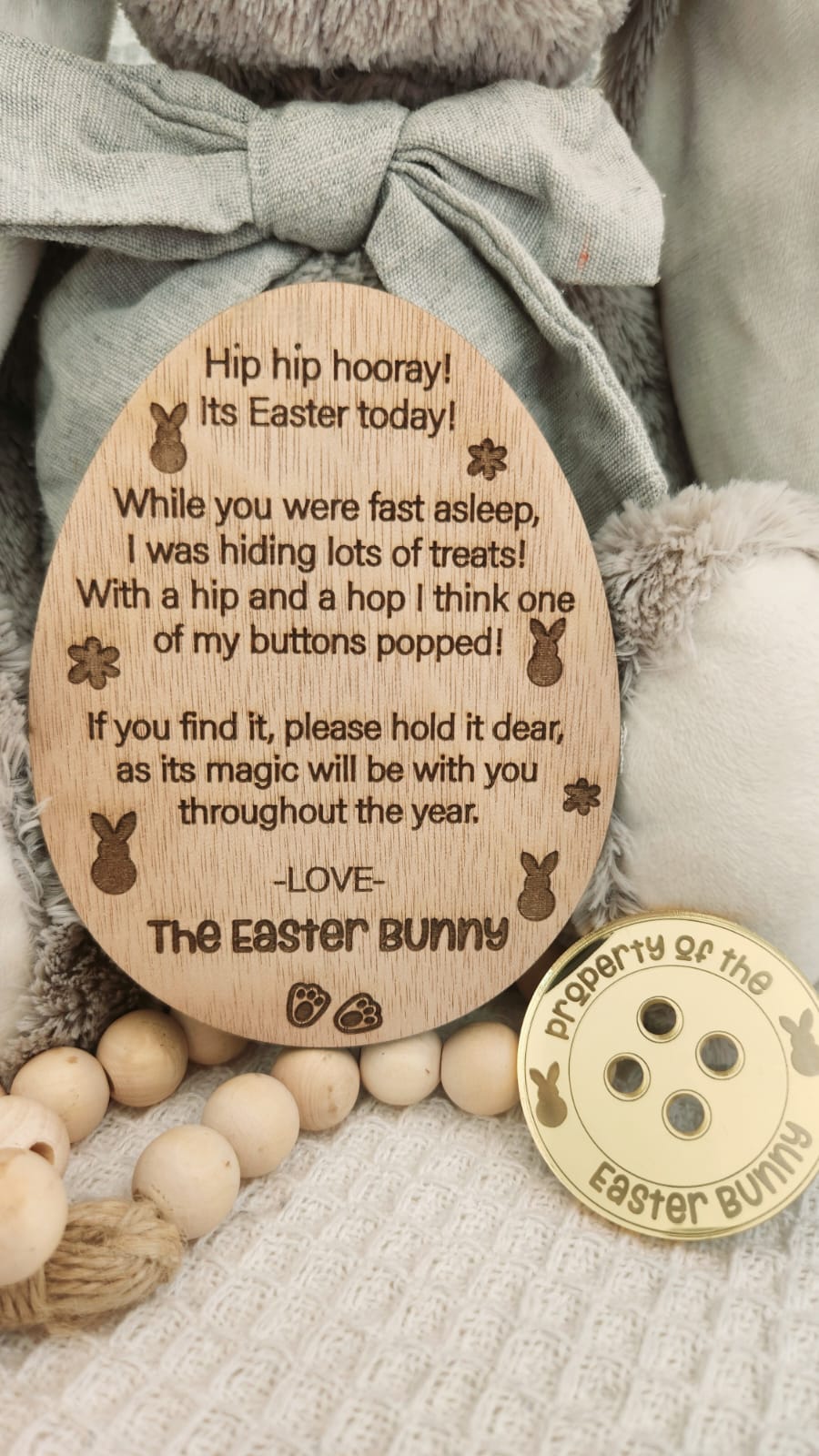 Easter Bunny`s lost button