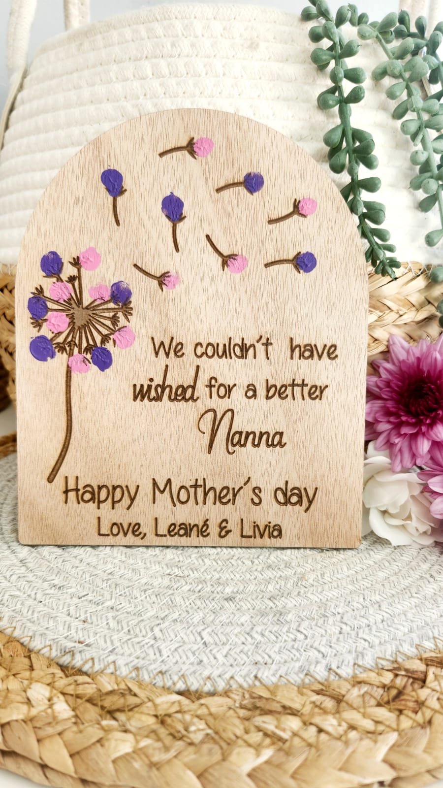 Mother's Day Dandelion plaque