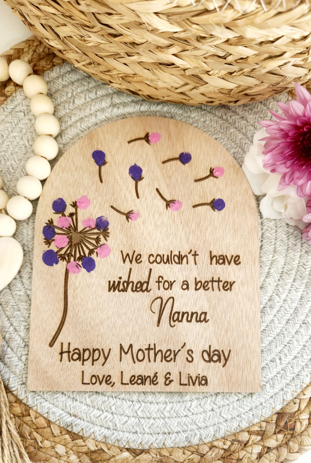 Mother's Day Dandelion plaque