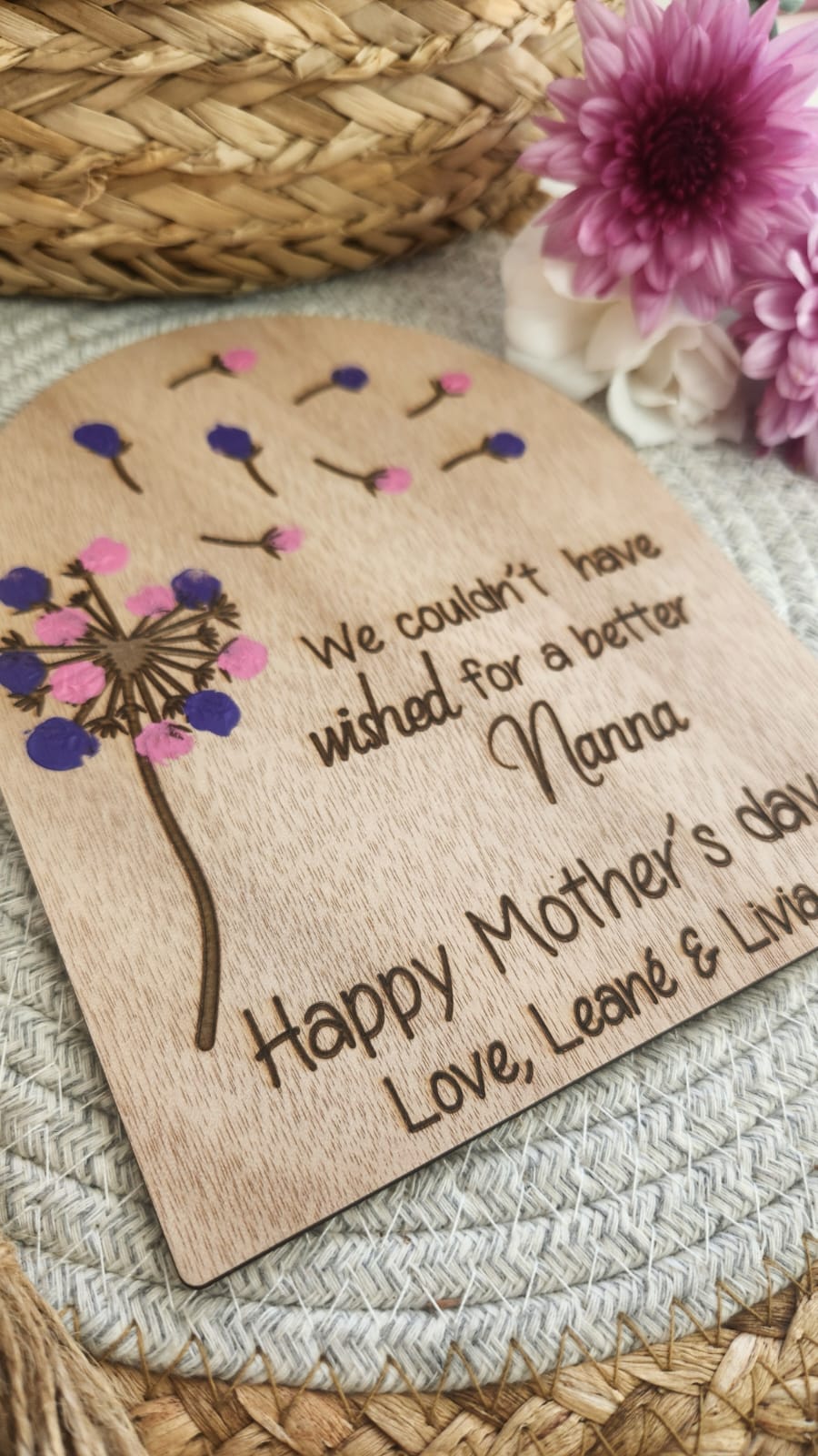 Mother's Day Dandelion plaque
