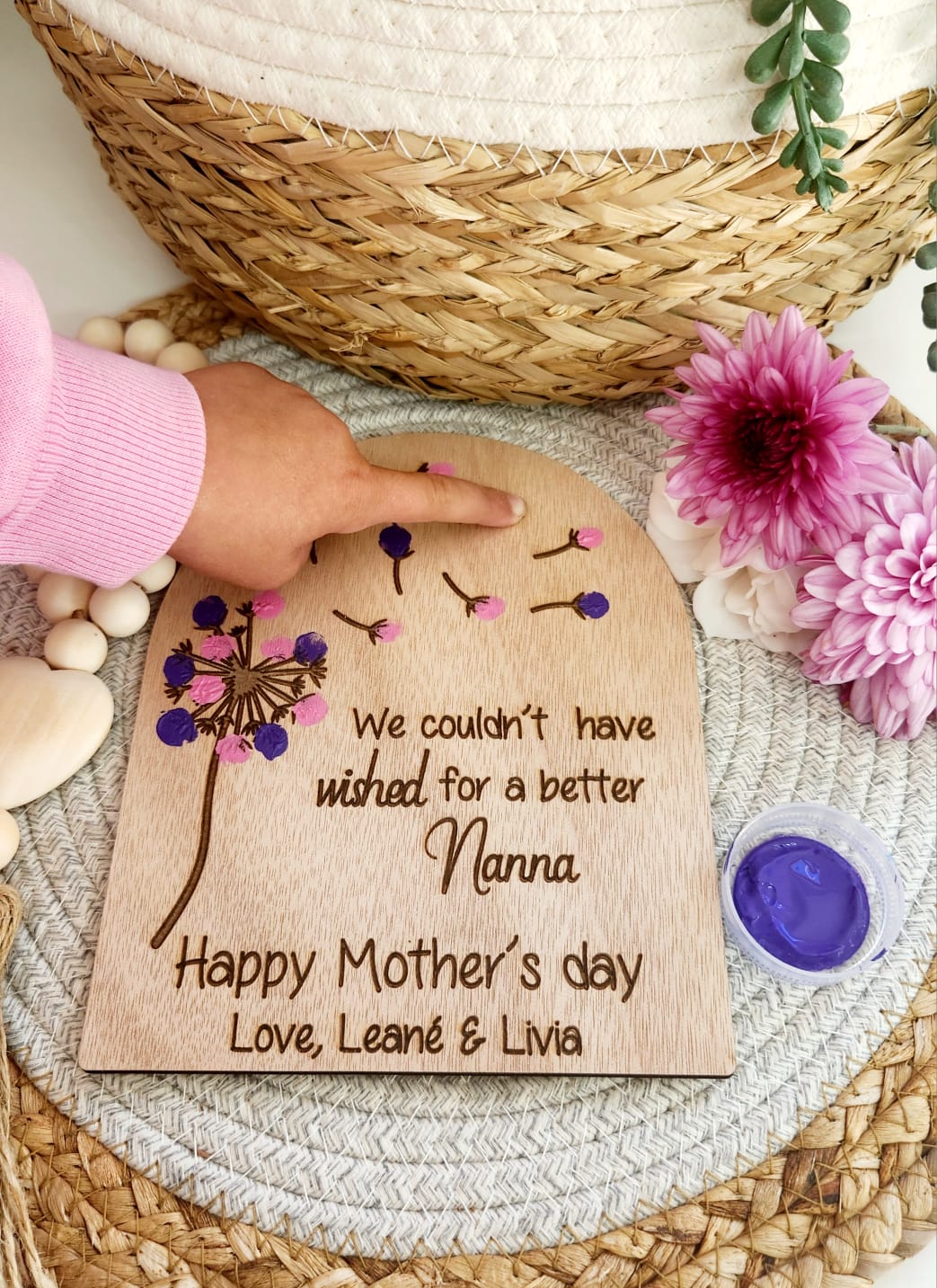 Mother's Day Dandelion plaque