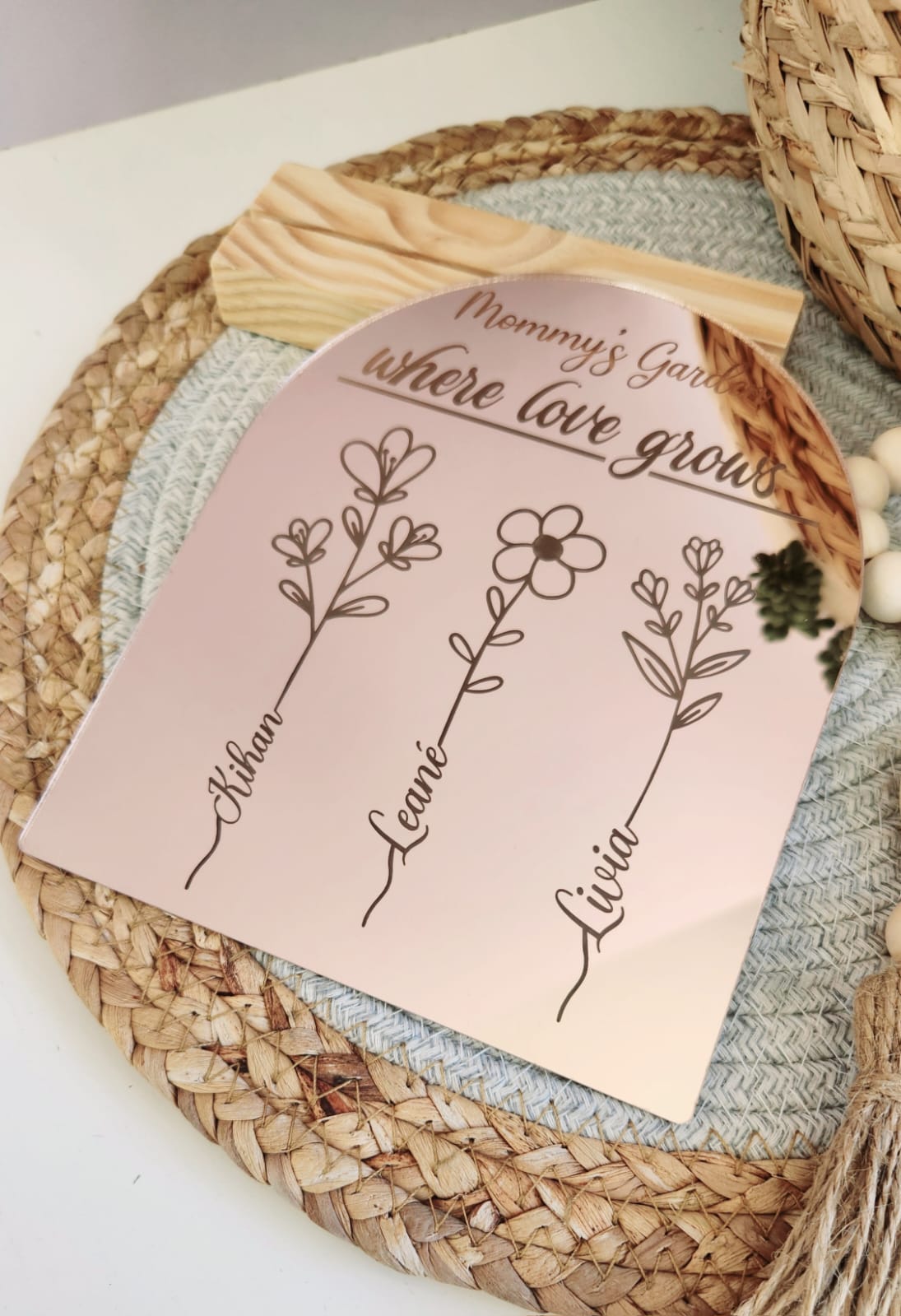 Love Grows Here acrylic arch
