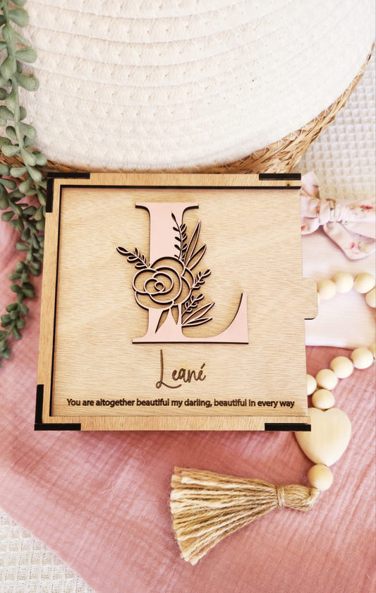 Keepsake box with Wooden lid (Small)