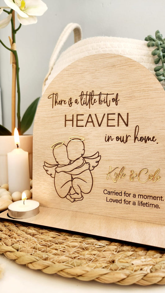 Angel Memorial Plaque (Wood)