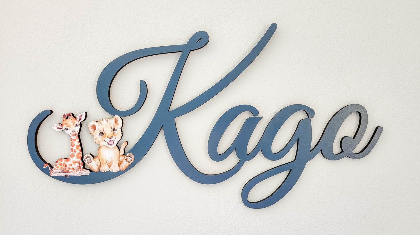 Painted Wooden Wall Names