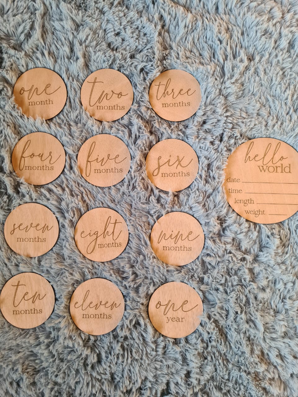Wooden Engraved Milestones Plaques