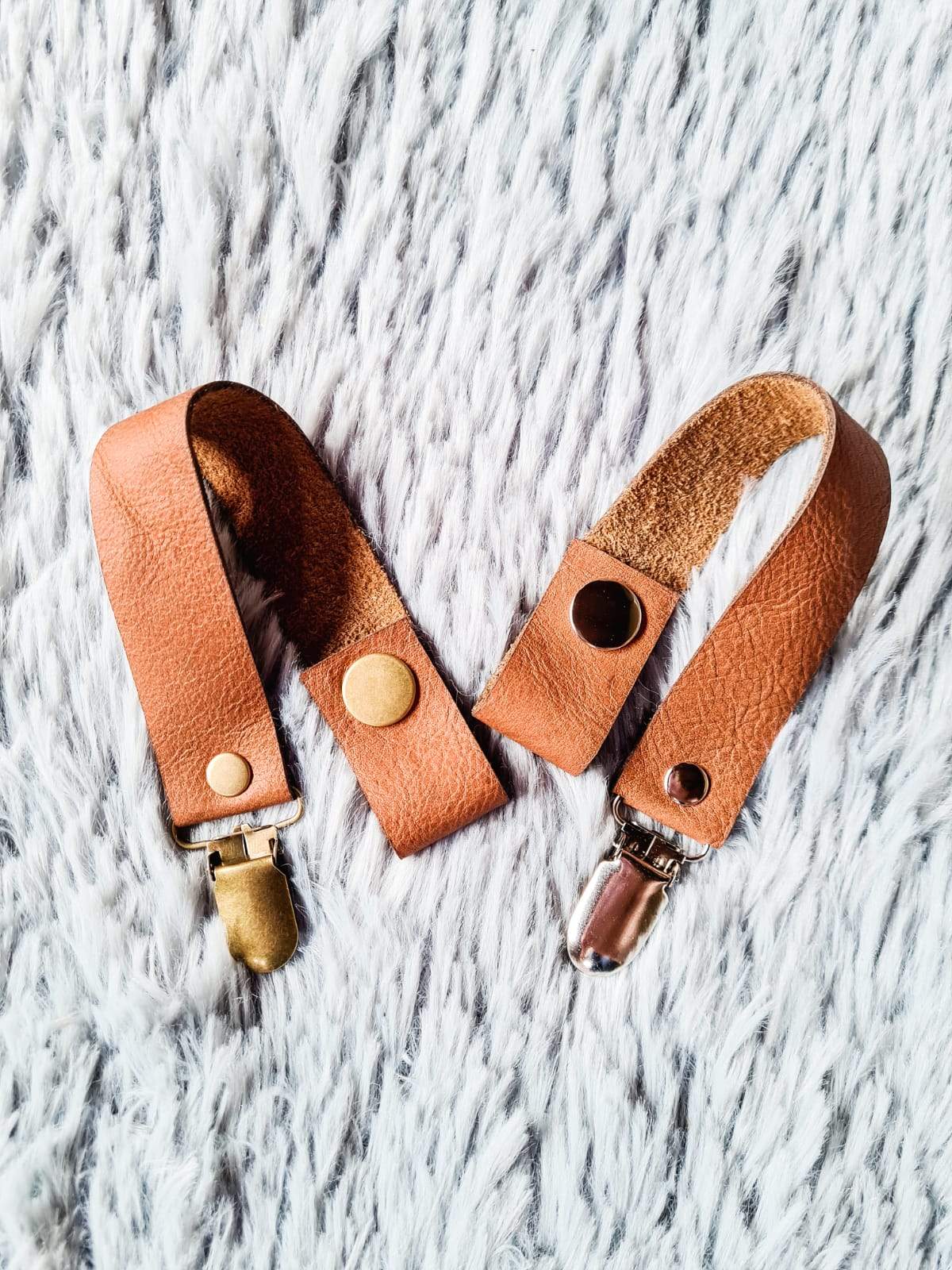 Genuine Leather Handmade Dummy Clip and Bow Tie Combo