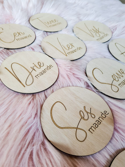 Wooden Engraved Milestones Plaques