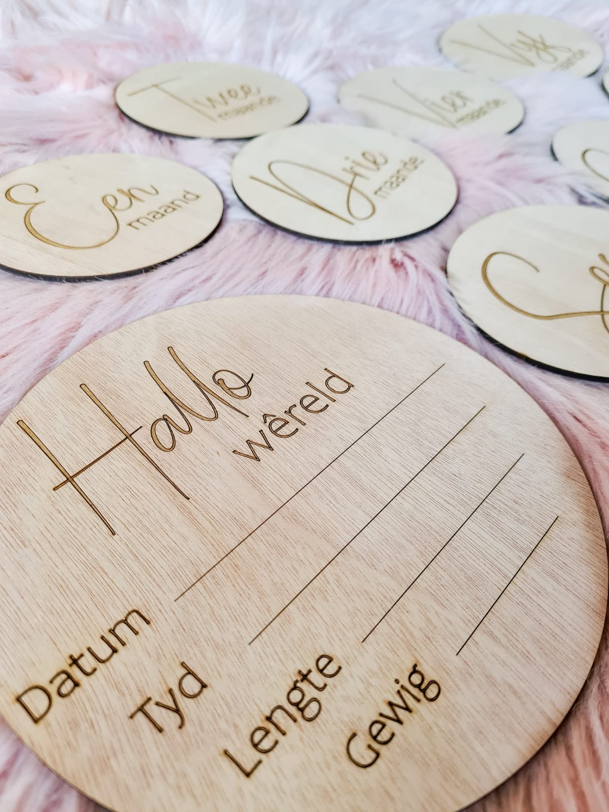 Wooden Engraved Milestones Plaques