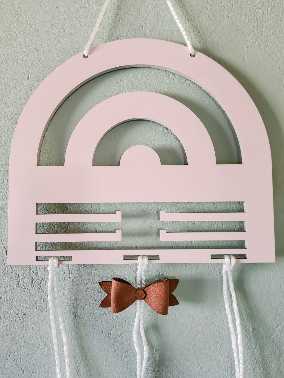 Wooden Rainbow Bow Holder