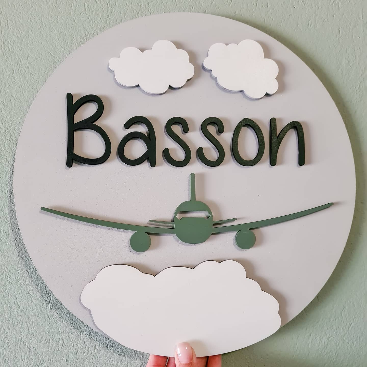 Wooden Round Name Plaque