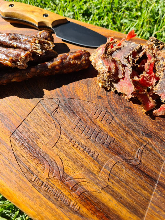 Kiaat Wood Biltong and Cheese Board (Solid wood)
