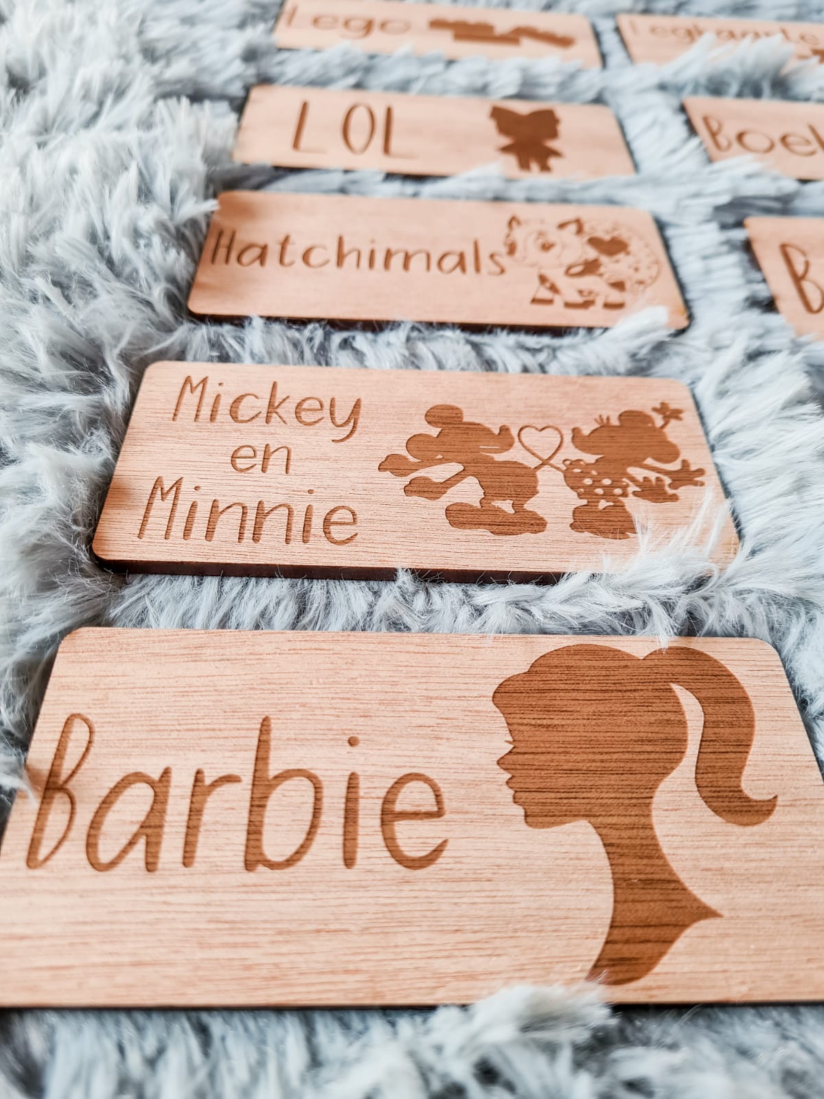 Toy box tag laser engraved (1 tag)