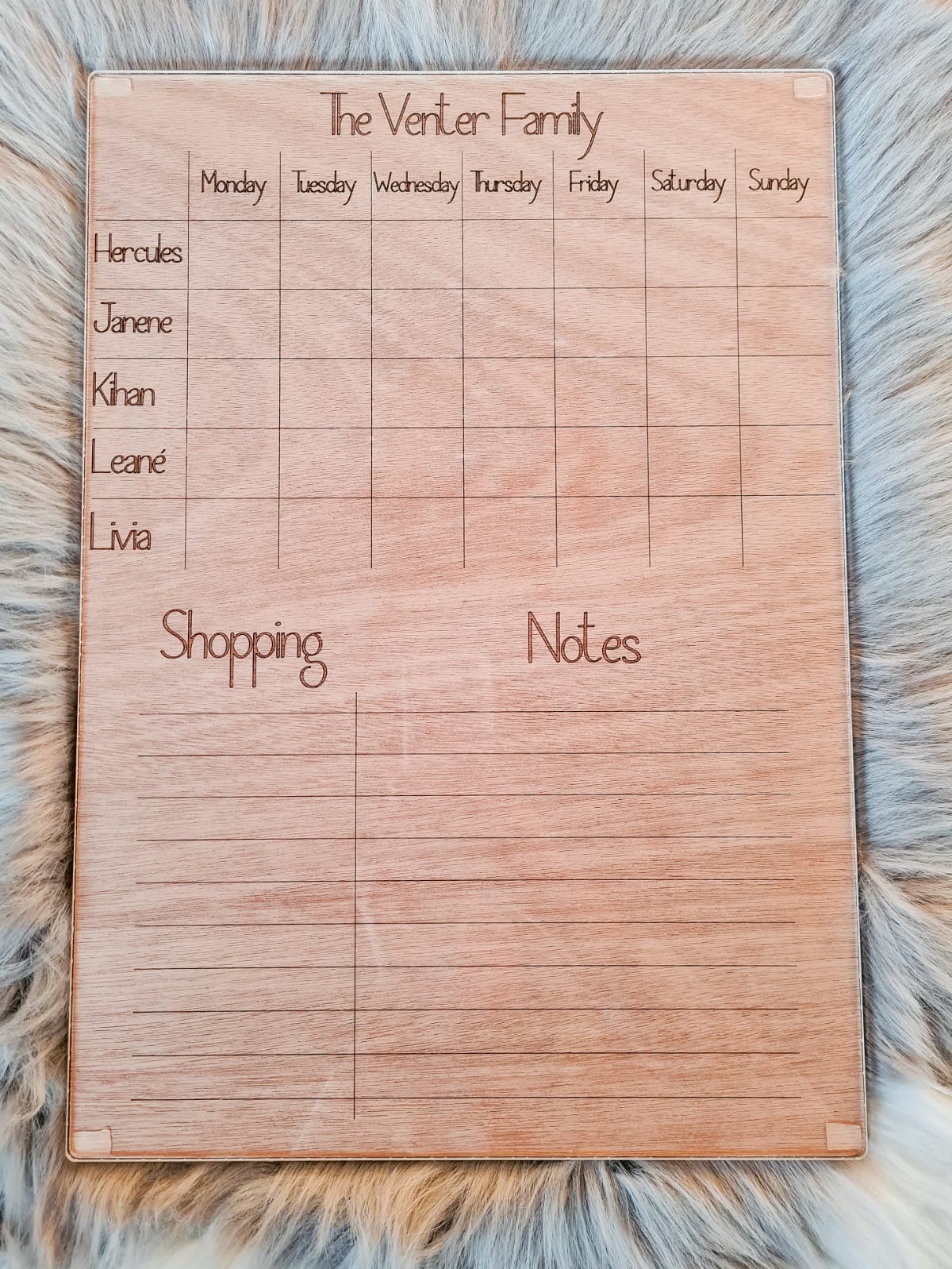 Weekly planner