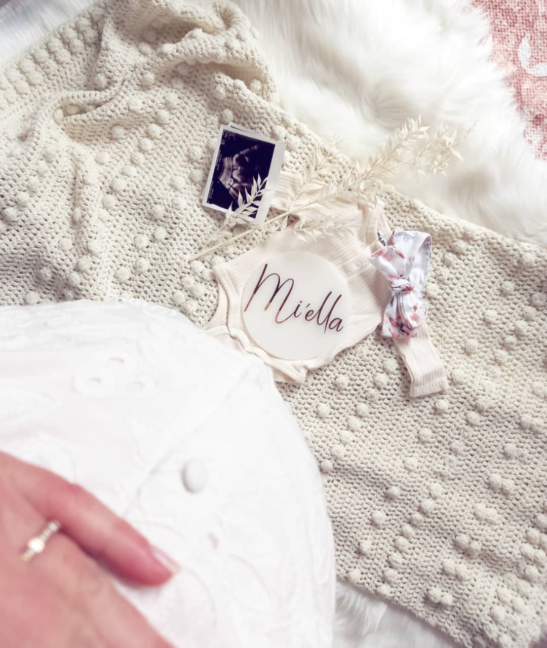 Double Acrylic Birth Announcement