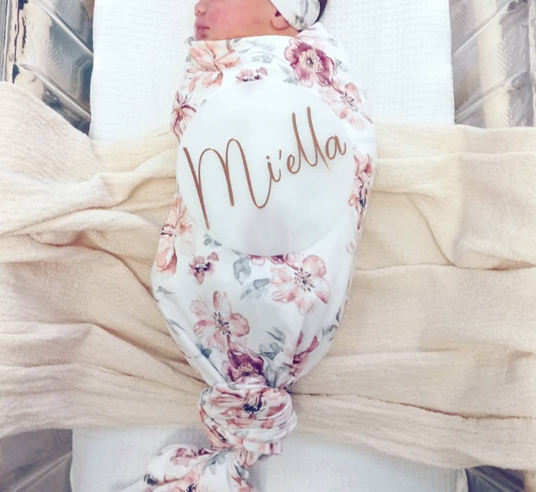 Double Acrylic Birth Announcement