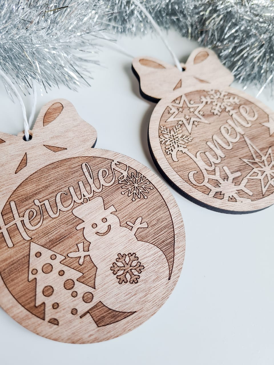 Christmas tree engraved ornament (personalised)