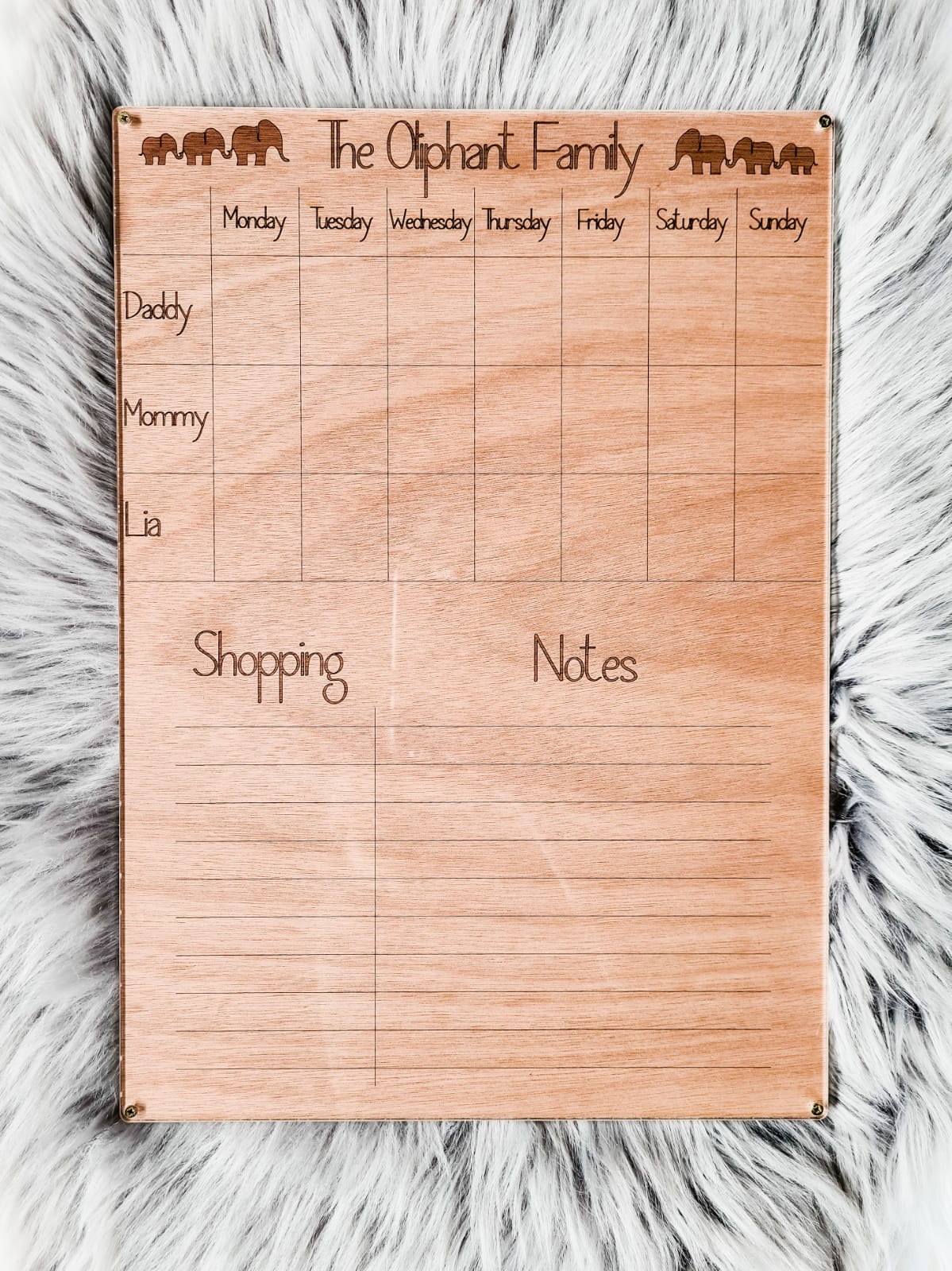 Weekly planner