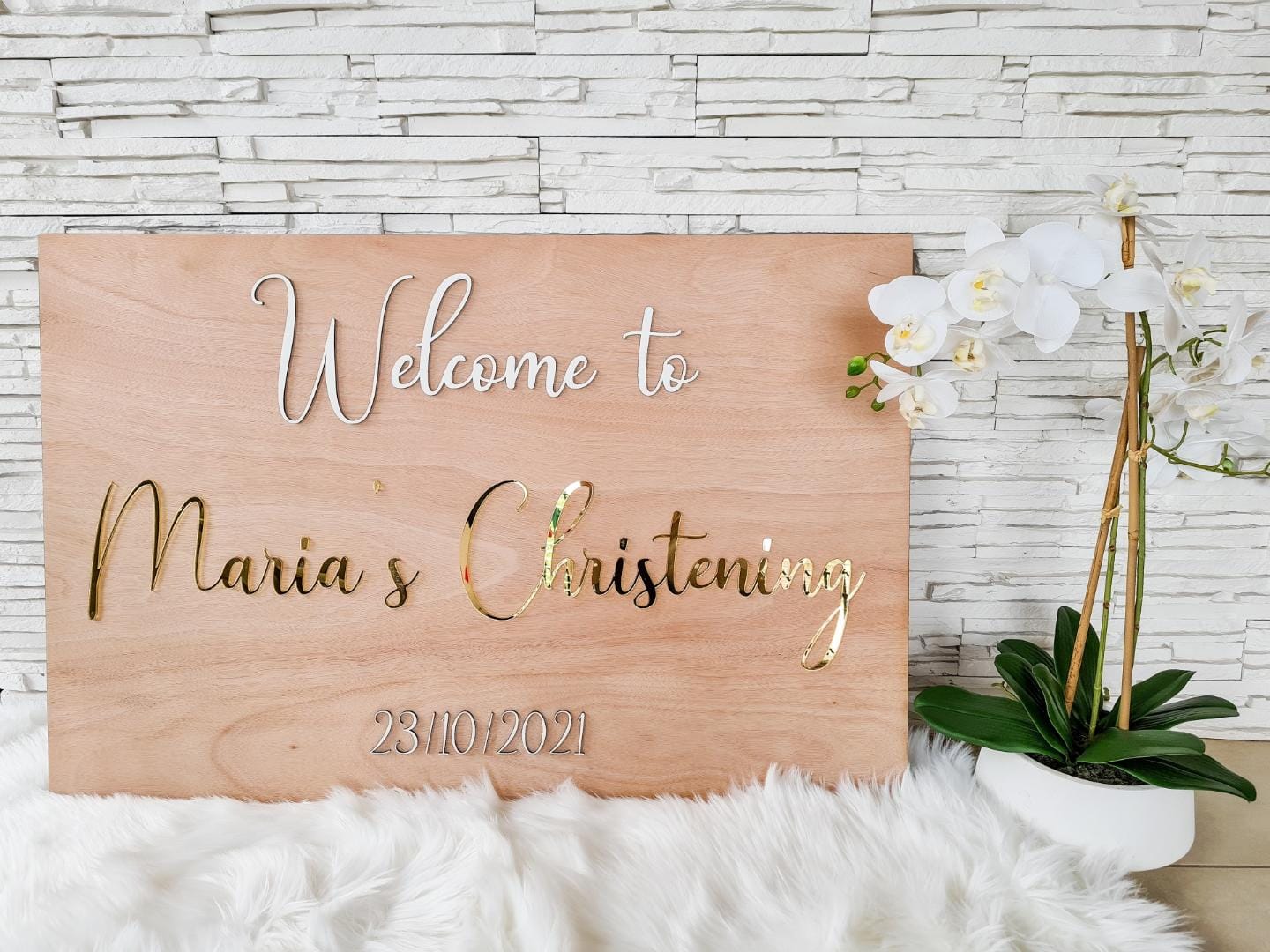 Welcome signage and/or table seating Board