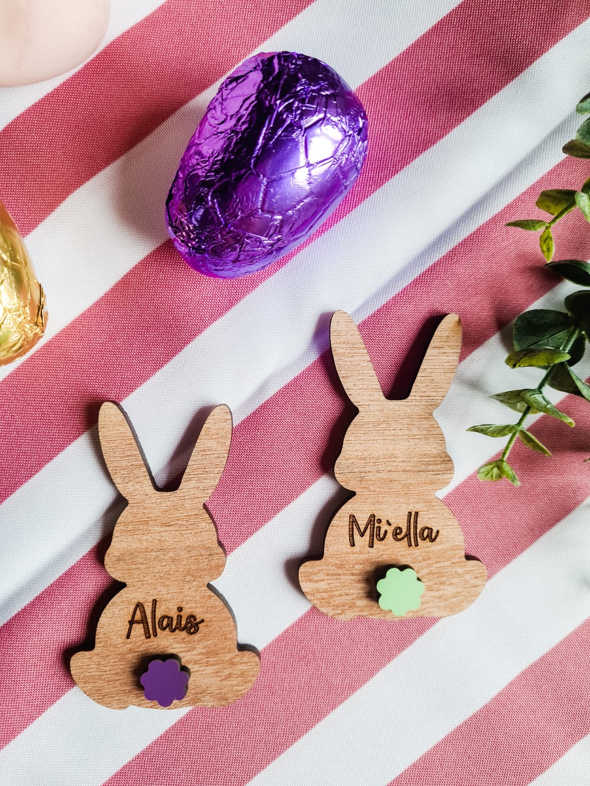 Personalised easter egg bags
