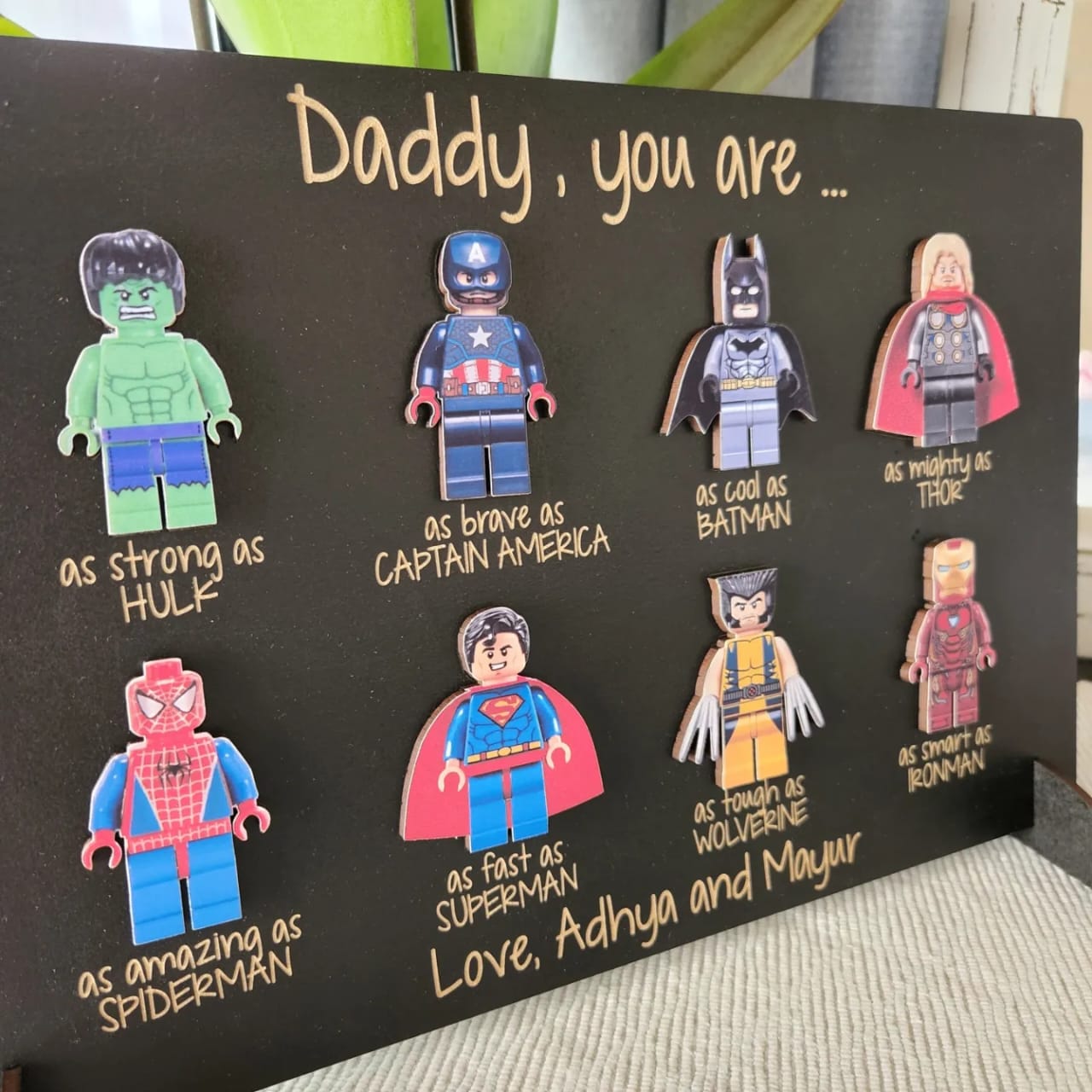 Father`s Day Super Hero Plaque