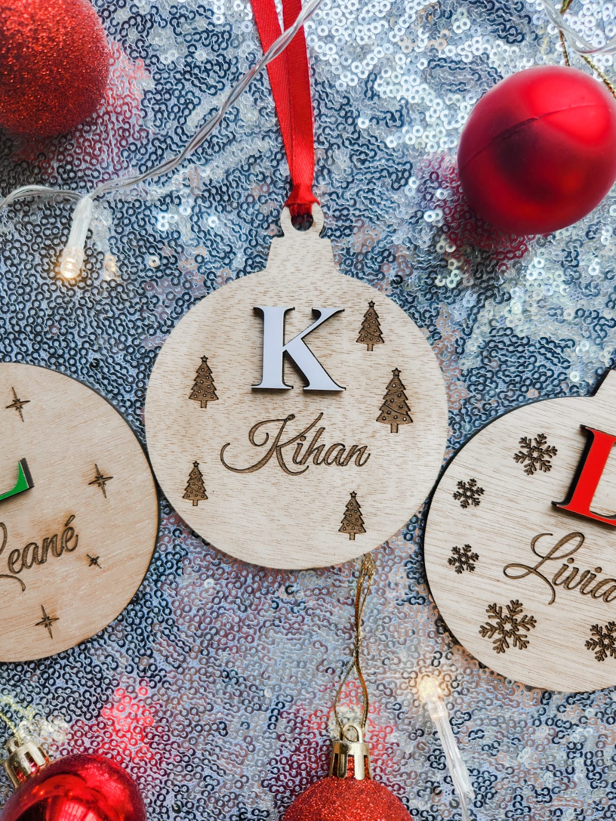 3D Christmas tree ornament (personalised)