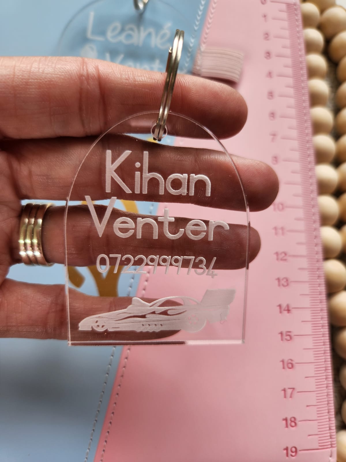 Personalised Name Tags (Racing car)
