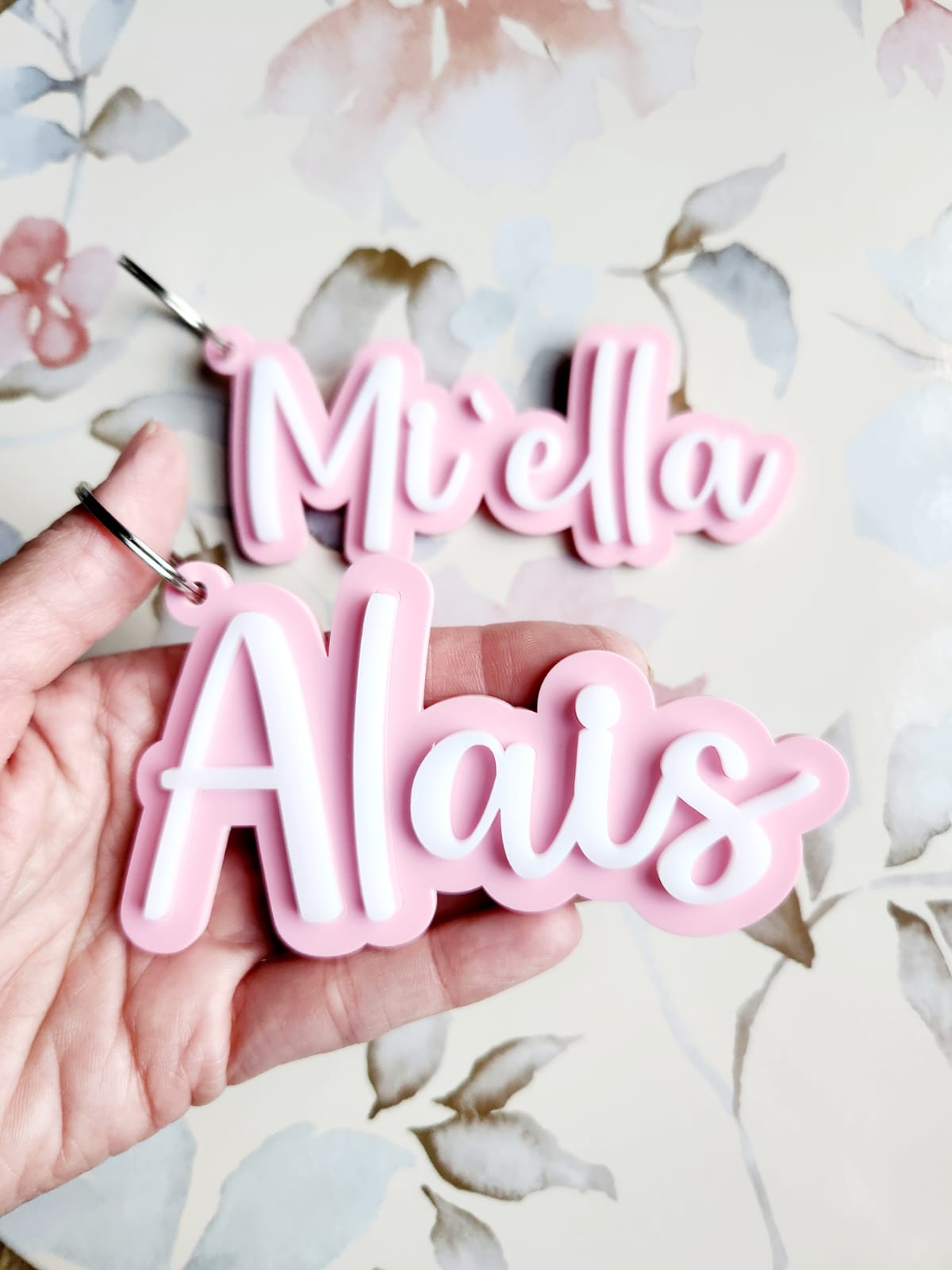 Double Acrylic Personalised Name Tags (100mm)