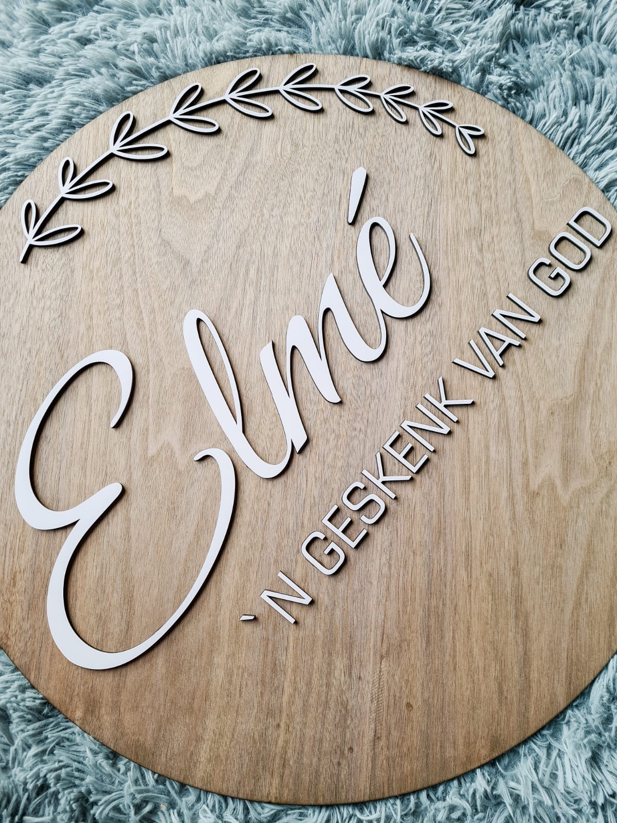 Wooden Round Name Plaque