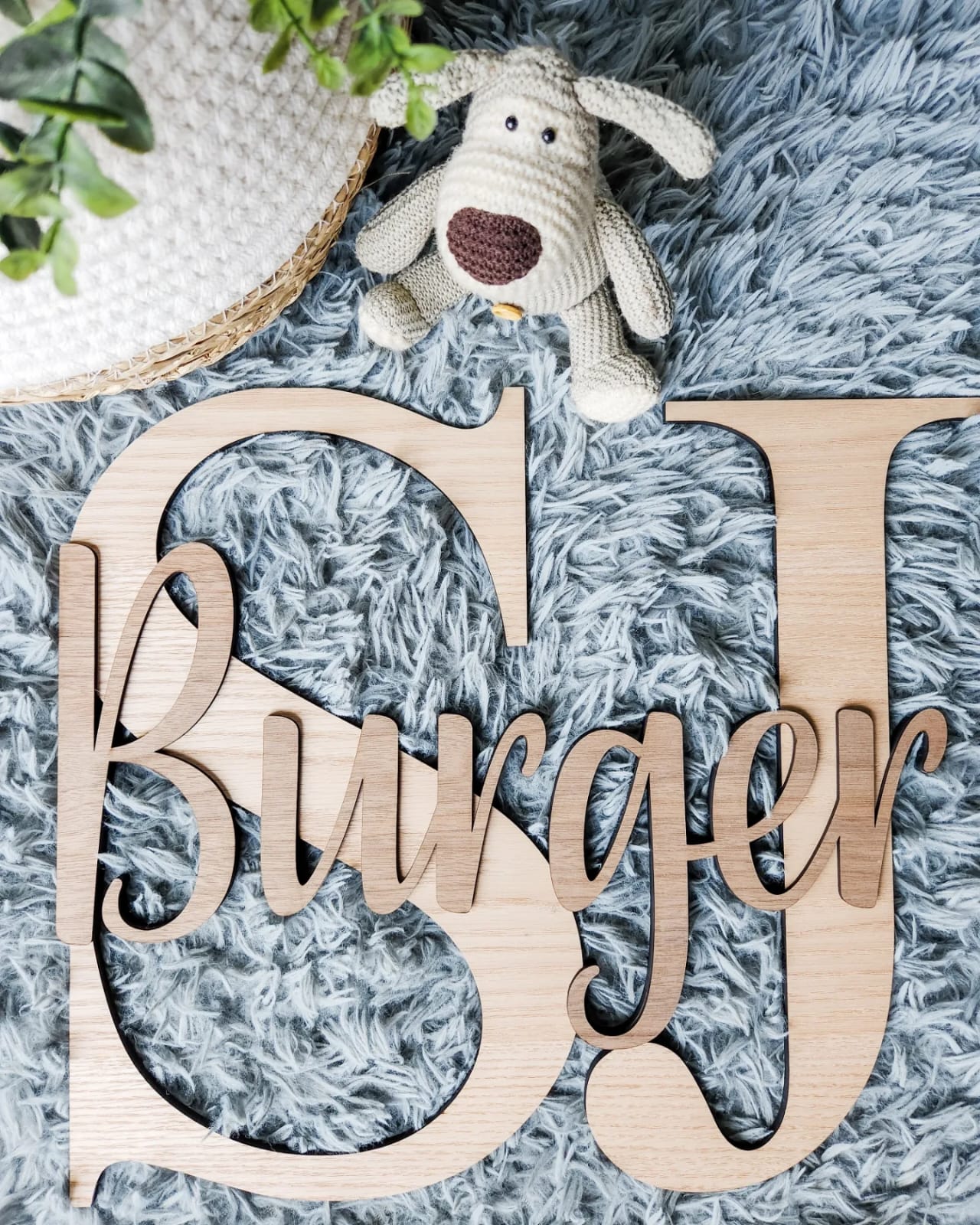 Monogram Names (Natural wood)
