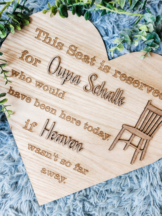 "In Memory" Seat Plaque (personalised)