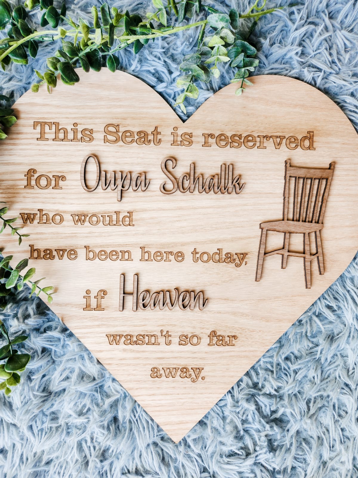 "In Memory" Seat Plaque (personalised)