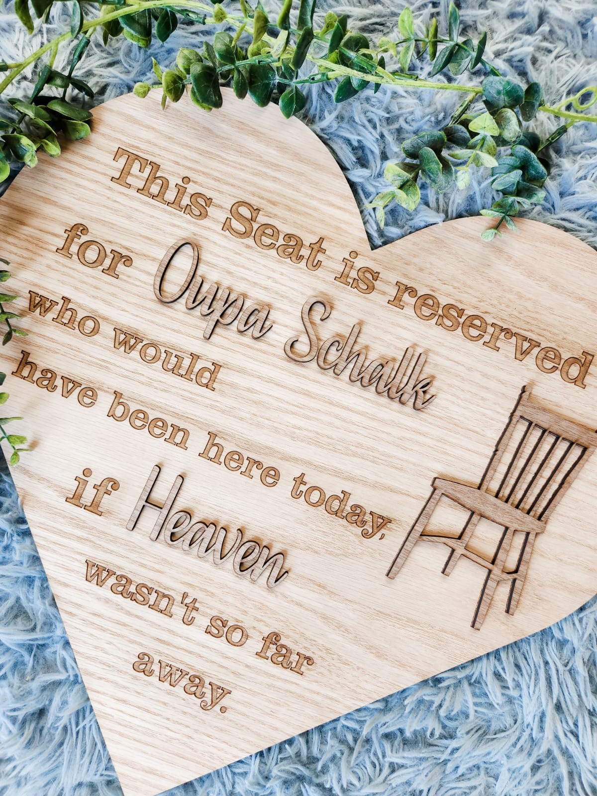 "In Memory" Seat Plaque (personalised)