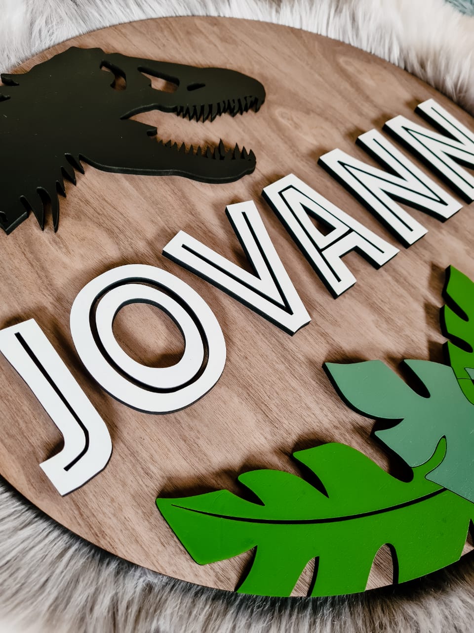 Wooden Round Name Plaque
