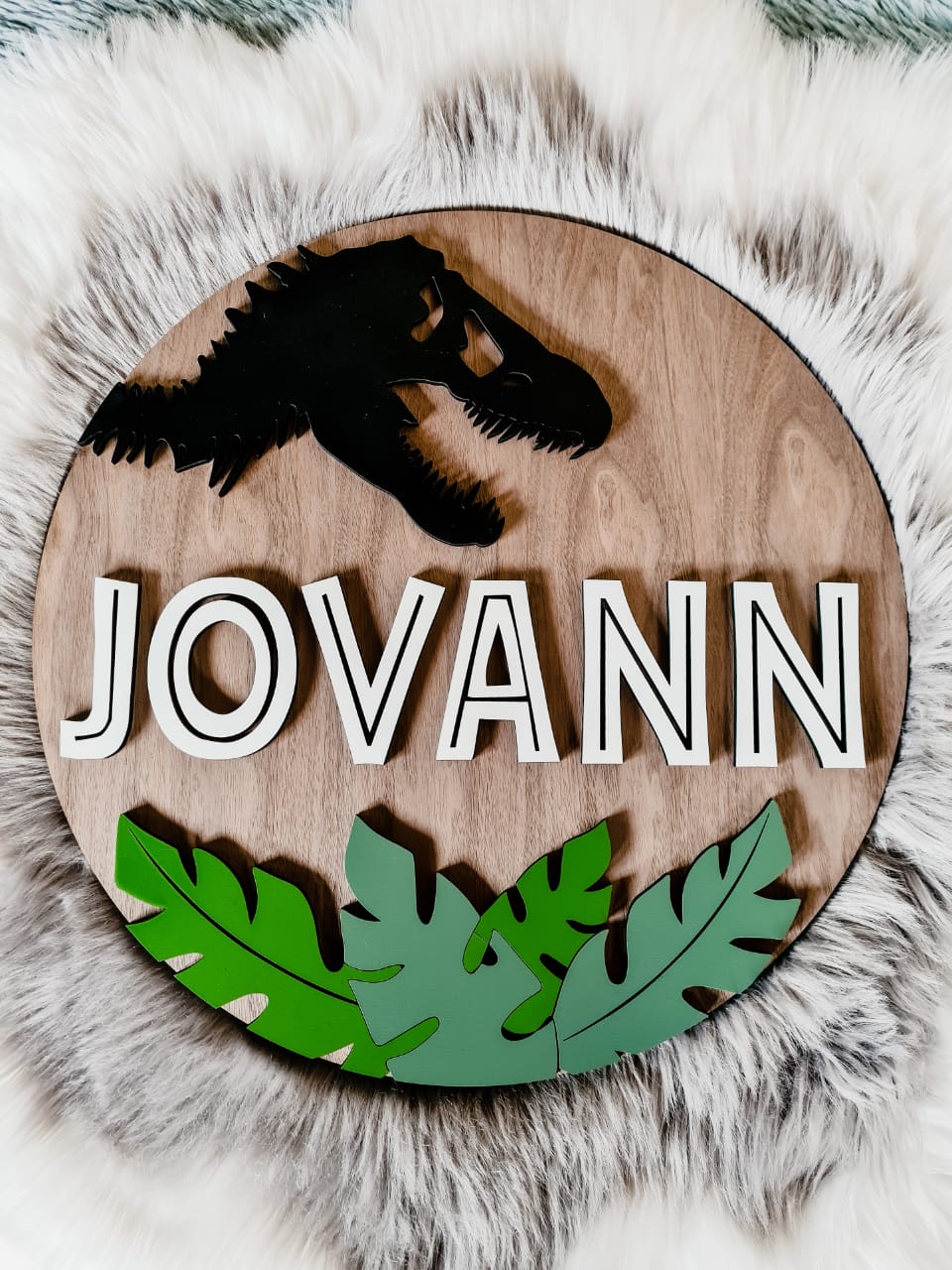 Wooden Round Name Plaque